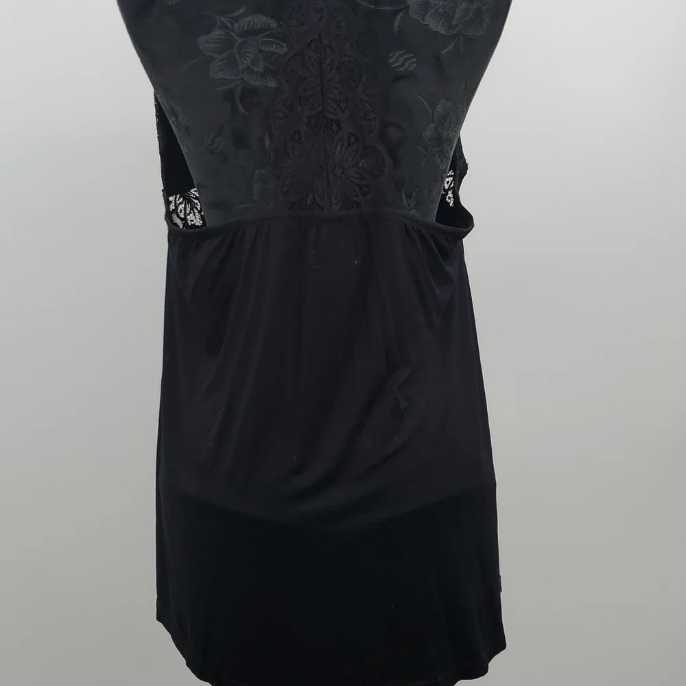Daisy Fuentes Women  Chemise Teddy Babydoll Soft Stretch Mother Day Black Sz 1X - Picture 7 of 17